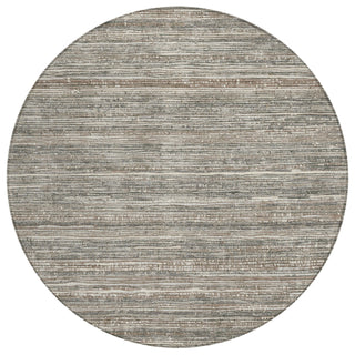 Piper Looms Chantille Stripes ACN1846 Beige Machine Washable Area Rug Round Main Image