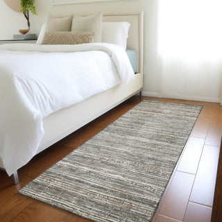 Piper Looms Chantille Stripes ACN1846 Beige Machine Washable Area Rug Runner Lifestyle Image Feature