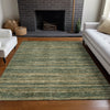 Piper Looms Chantille Stripes ACN1846 Fern Machine Washable Area Rug Lifestyle Image Feature