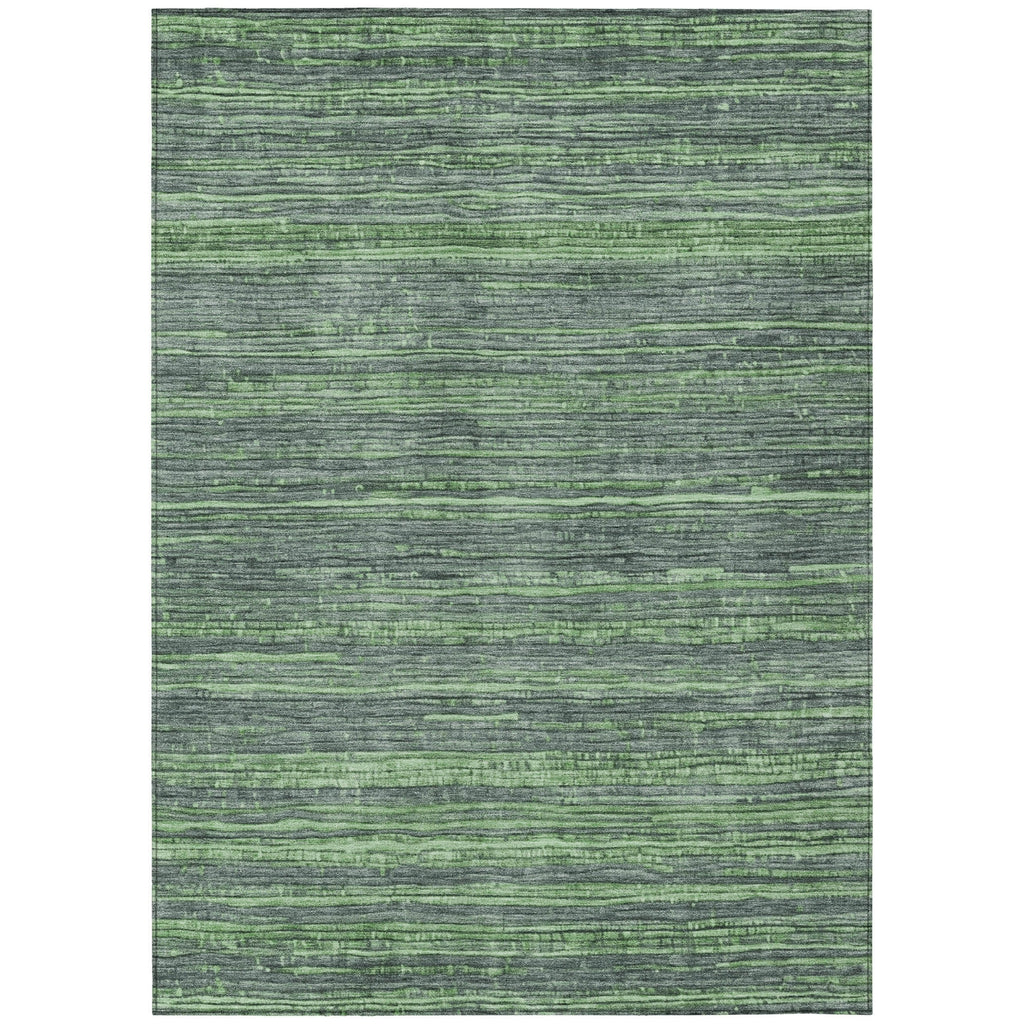 Piper Looms Chantille Stripes ACN1846 Green Machine Washable Area Rug main image