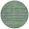 Piper Looms Chantille Stripes ACN1846 Green Machine Washable Area Rug Round Main Image