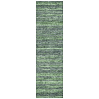 Piper Looms Chantille Stripes ACN1846 Green Machine Washable Area Rug Runner Main Image