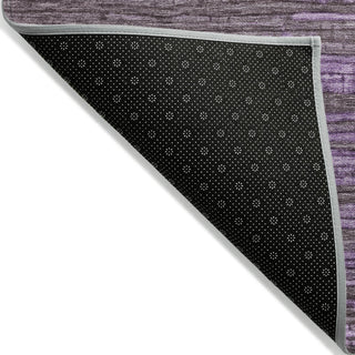 Piper Looms Chantille Stripes ACN1846 Purple Machine Washable Area Rug Backing Image