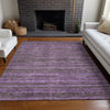 Piper Looms Chantille Stripes ACN1846 Purple Machine Washable Area Rug Lifestyle Image Feature