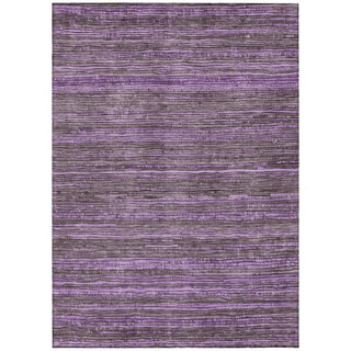 Piper Looms Chantille Stripes ACN1846 Purple Machine Washable Area Rug main image