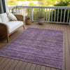 Piper Looms Chantille Stripes ACN1846 Purple Machine Washable Area Rug Outdoor Lifestyle Image Feature
