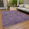 Piper Looms Chantille Stripes ACN1846 Purple Machine Washable Area Rug Outdoor Lifestyle Image Feature