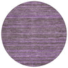Piper Looms Chantille Stripes ACN1846 Purple Machine Washable Area Rug Round Main Image