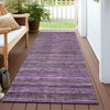 Piper Looms Chantille Stripes ACN1846 Purple Machine Washable Area Rug Runner Outdoor Lifestyle Image Feature