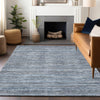 Piper Looms Chantille Stripes ACN1846 Sky Machine Washable Area Rug Lifestyle Image Feature