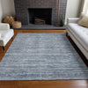 Piper Looms Chantille Stripes ACN1846 Sky Machine Washable Area Rug Lifestyle Image Feature