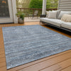 Piper Looms Chantille Stripes ACN1846 Sky Machine Washable Area Rug Outdoor Lifestyle Image Feature
