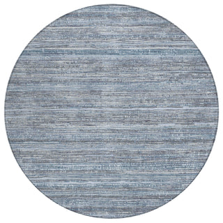 Piper Looms Chantille Stripes ACN1846 Sky Machine Washable Area Rug Round Main Image