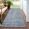 Piper Looms Chantille Stripes ACN1846 Sky Machine Washable Area Rug Runner Outdoor Lifestyle Image Feature
