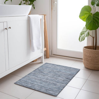 Piper Looms Chantille Stripes ACN1846 Sky Machine Washable Area Rug Scatter Lifestyle Image Feature