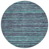 Piper Looms Chantille Stripes ACN1846 Teal Machine Washable Area Rug Round Main Image