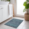 Piper Looms Chantille Stripes ACN1846 Teal Machine Washable Area Rug Scatter Lifestyle Image Feature