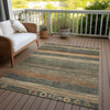 Piper Looms Chantille Aztec ACN1847 Fern Machine Washable Area Rug Outdoor Lifestyle Image Feature