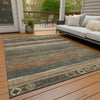 Piper Looms Chantille Aztec ACN1847 Fern Machine Washable Area Rug Outdoor Lifestyle Image Feature