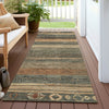 Piper Looms Chantille Aztec ACN1847 Fern Machine Washable Area Rug Runner Outdoor Lifestyle Image Feature