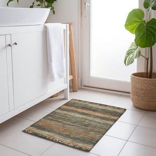 Piper Looms Chantille Aztec ACN1847 Fern Machine Washable Area Rug Scatter Lifestyle Image Feature