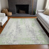 Piper Looms Chantille Abstract ACN1848 Aloe Machine Washable Area Rug Lifestyle Image Feature