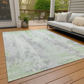 Piper Looms Chantille Abstract ACN1848 Aloe Machine Washable Area Rug Outdoor Lifestyle Image Feature