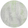 Piper Looms Chantille Abstract ACN1848 Aloe Machine Washable Area Rug Round Main Image