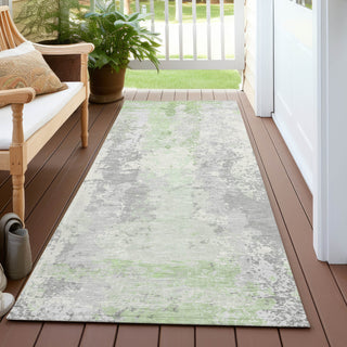 Piper Looms Chantille Abstract ACN1848 Aloe Machine Washable Area Rug Runner Outdoor Lifestyle Image Feature