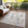Piper Looms Chantille Abstract ACN1848 Coral Machine Washable Area Rug Outdoor Lifestyle Image Feature