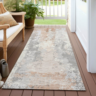 Piper Looms Chantille Abstract ACN1848 Coral Machine Washable Area Rug Runner Outdoor Lifestyle Image Feature