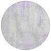 Piper Looms Chantille Abstract ACN1848 Lavender Machine Washable Area Rug Round Main Image