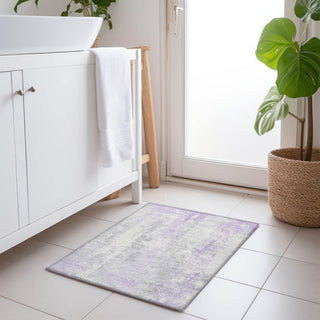 Piper Looms Chantille Abstract ACN1848 Lavender Machine Washable Area Rug Scatter Lifestyle Image Feature