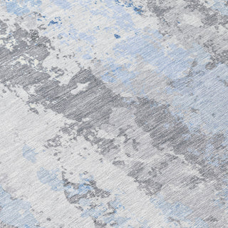 Piper Looms Chantille Abstract ACN1848 Sky Machine Washable Area Rug Swatch Image