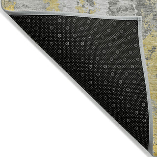 Piper Looms Chantille Abstract ACN1848 Yellow Machine Washable Area Rug Backing Image