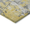 Piper Looms Chantille Abstract ACN1848 Yellow Machine Washable Area Rug Corner Image