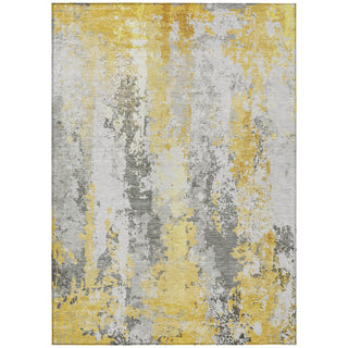 Piper Looms Chantille Abstract ACN1848 Yellow Machine Washable Area Rug main image