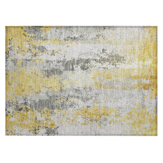 Piper Looms Chantille Abstract ACN1848 Yellow Machine Washable Area Rug Scatter Main Image