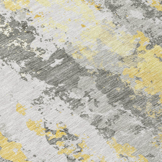 Piper Looms Chantille Abstract ACN1848 Yellow Machine Washable Area Rug Swatch Image