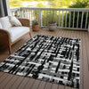 Piper Looms Chantille Stripes ACN1849 Black Machine Washable Area Rug Outdoor Lifestyle Image Feature
