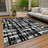 Piper Looms Chantille Stripes ACN1849 Black Machine Washable Area Rug Outdoor Lifestyle Image Feature