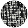 Piper Looms Chantille Stripes ACN1849 Black Machine Washable Area Rug Round Main Image
