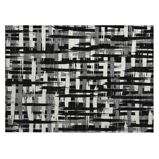 Piper Looms Chantille Stripes ACN1849 Black Machine Washable Area Rug Scatter Main Image