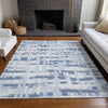 Piper Looms Chantille Stripes ACN1849 Blue Machine Washable Area Rug Lifestyle Image Feature