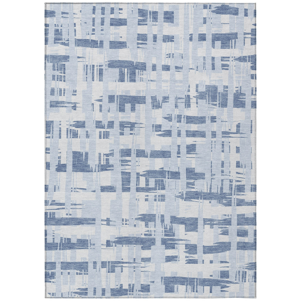 Piper Looms Chantille Stripes ACN1849 Blue Machine Washable Area Rug main image