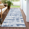 Piper Looms Chantille Stripes ACN1849 Blue Machine Washable Area Rug Runner Outdoor Lifestyle Image Feature