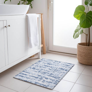 Piper Looms Chantille Stripes ACN1849 Blue Machine Washable Area Rug Scatter Lifestyle Image Feature