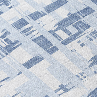 Piper Looms Chantille Stripes ACN1849 Blue Machine Washable Area Rug Swatch Image
