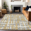 Piper Looms Chantille Stripes ACN1849 Gold Machine Washable Area Rug Lifestyle Image Feature