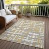 Piper Looms Chantille Stripes ACN1849 Gold Machine Washable Area Rug Outdoor Lifestyle Image Feature